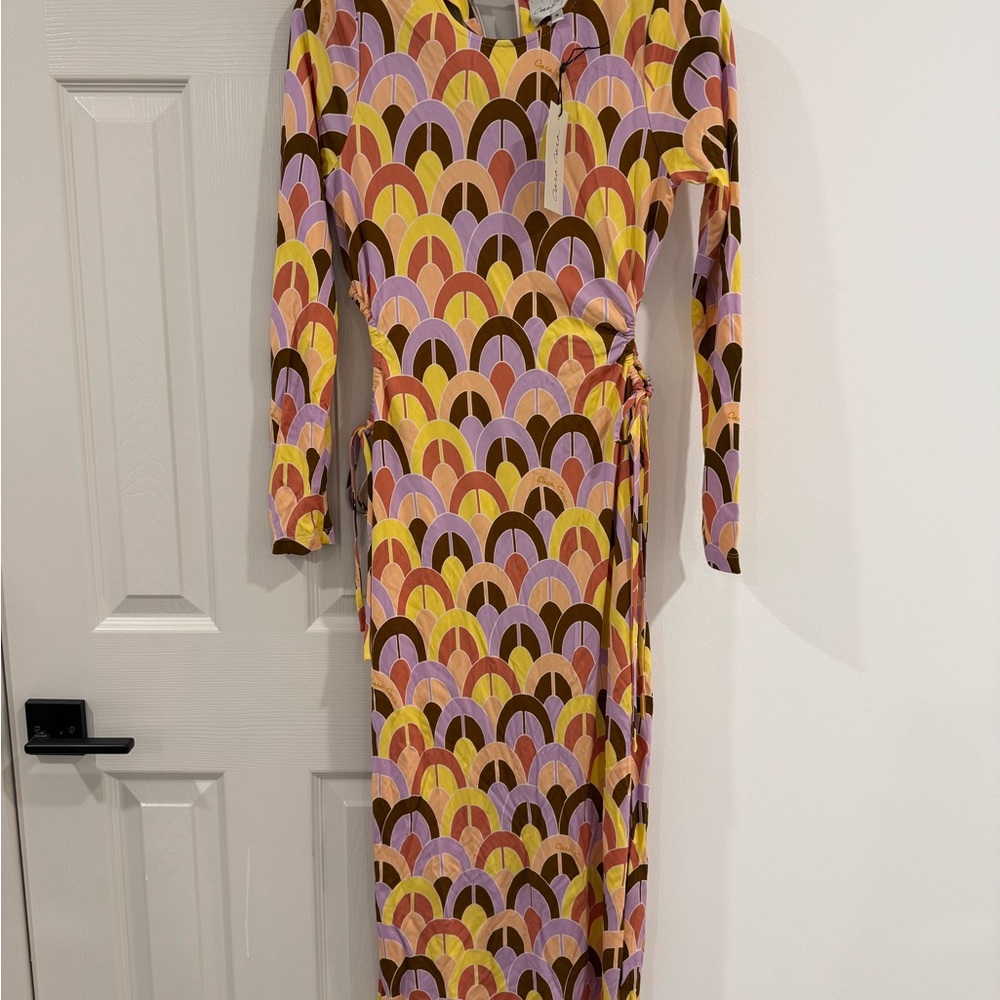 Cara Cara Yellow and Purple Long Sleeve Dress
